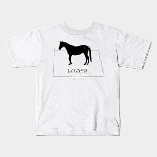 North Dakota Horse Lover Gift Kids T-Shirt